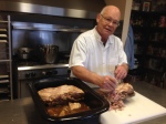 Larry Pulling Pork for Sandwiches